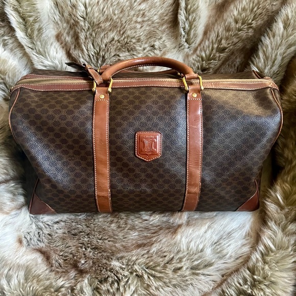 🌟 CELINE 🌟 Macadam and Leather Travel Bag - Picture 1 of 14